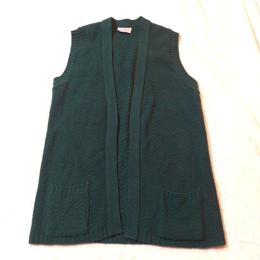 SEARS Vintage Open Front Sweater Vest